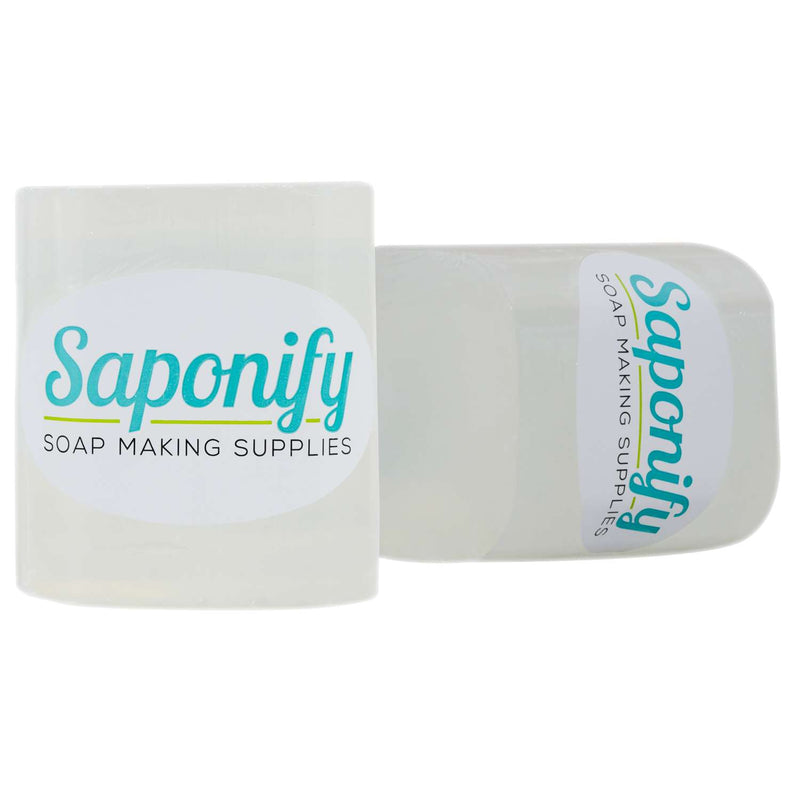 Two blocks of Saponify clear glycerin melt and pour soap base