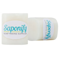Two blocks of Saponify mango butter melt and pour soap base