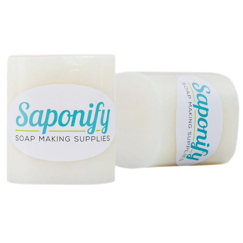 Two blocks of Saponify mango butter melt and pour soap base