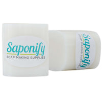 Two blocks of Saponify white melt and pour soap base